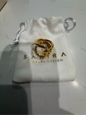Gold Knot Ring - Polished Statement Band